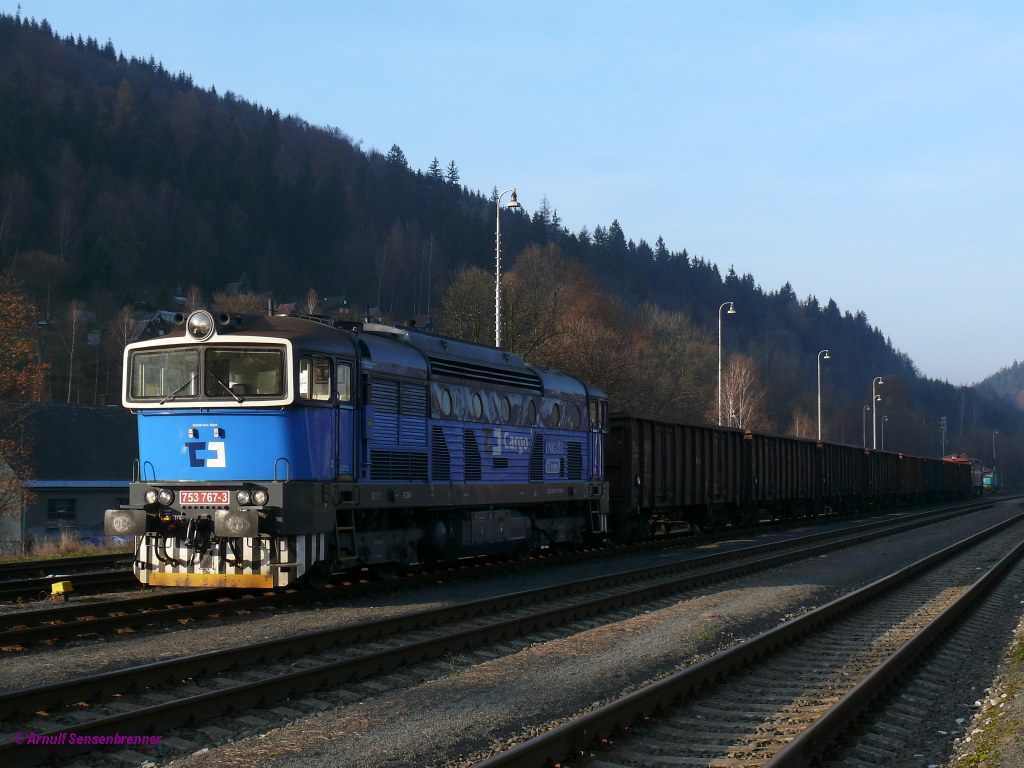 Hanusovice CD-753 767 +Gterzug.  2011-11-18