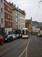 Tram MVG-233 L50=Hechtsheim (Variobahn Stadler2016)    2017-02-18 086 Mainz-Gaustraße 