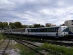 X2002+XR9702+XR9704  (Hersteller:CFD1975+1989+1992)  CFC (Chemin de Fer de la Corse - korsische Eisenbahn)  2009-10-19 Bastia  