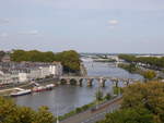 Blick vom Chteau in Angers ber die Maine, welche Angers durchfliet und wenige Kilometer weiter in die Loire mnden wird.