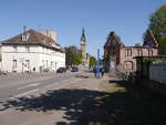 Strasbourg Rue-du-Port-du-Rhin mit Hafenverwaltung und Ruine Schtzenberger.