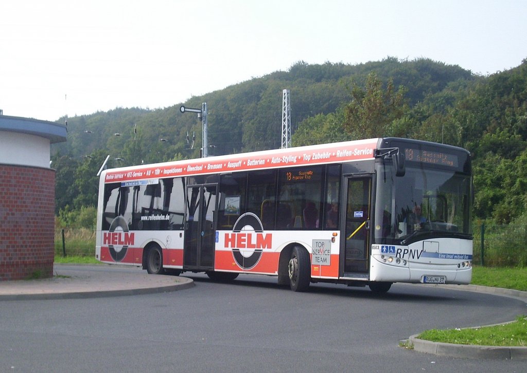 Solaris Urbino 12 der RPNV in Sassnitz.
