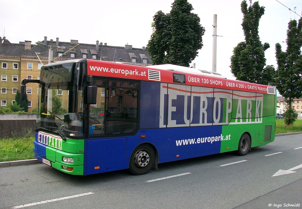 Albus Salzburg Verkehrsbetrieb | Nr. L1042 | S-349 JX | MAN NM 223.2 | 14.09.2009 in Salzburg