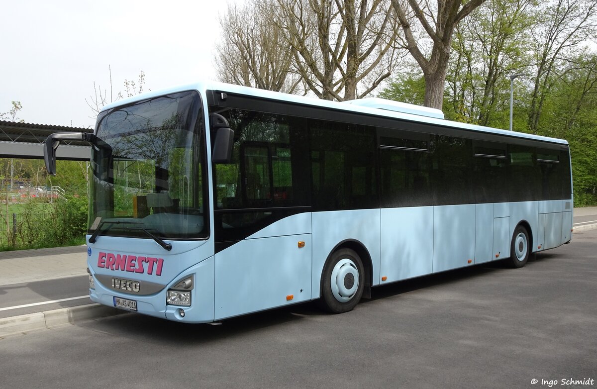 Ernesti Bustouristik aus Güglingen | Nr. 16 | HN-AS 4016 | Iveco Crossway LE | 15.04.2018 in Besigheim