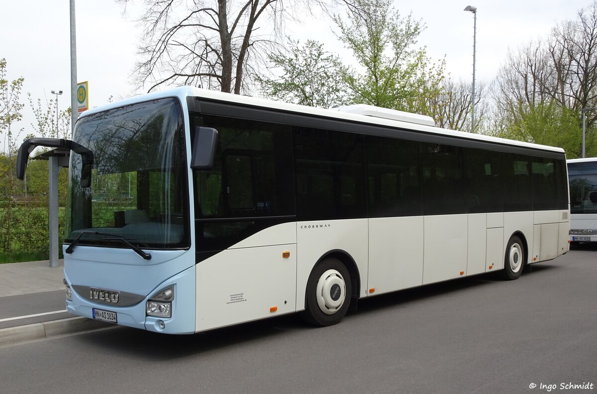 Ernesti Bustouristik aus Güglingen | Nr. 34 | HN-AS 1834 | Iveco Crossway LE | 15.04.2018 in Besigheim