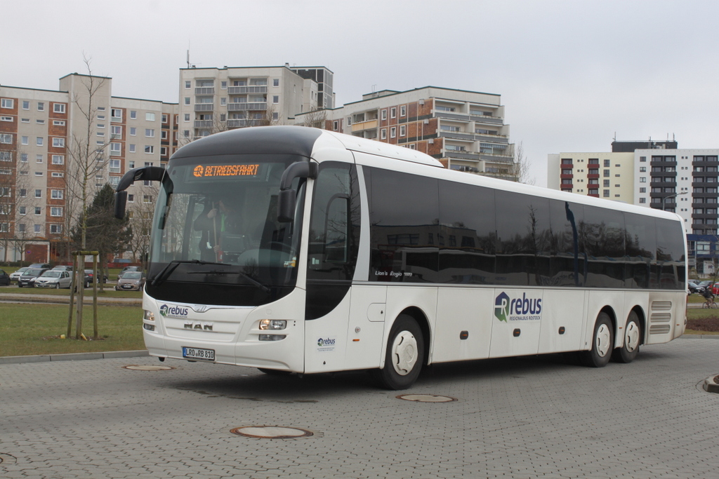MAN Lio´s Regio stand am 26.03.2016 in H�he Rostock Hauptbahnhof/S�d