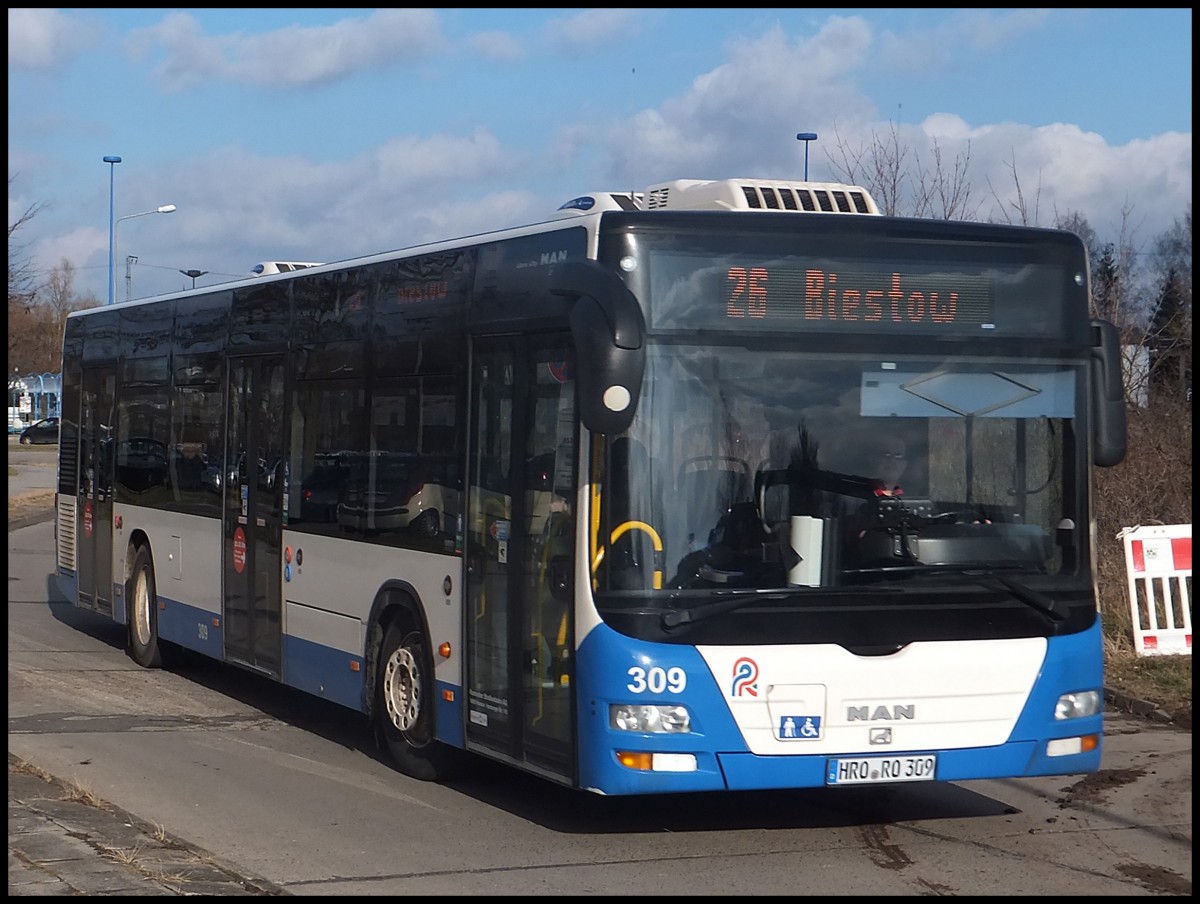 MAN Lion's City der Rostocker Stra�enbahn AG in Rostock.