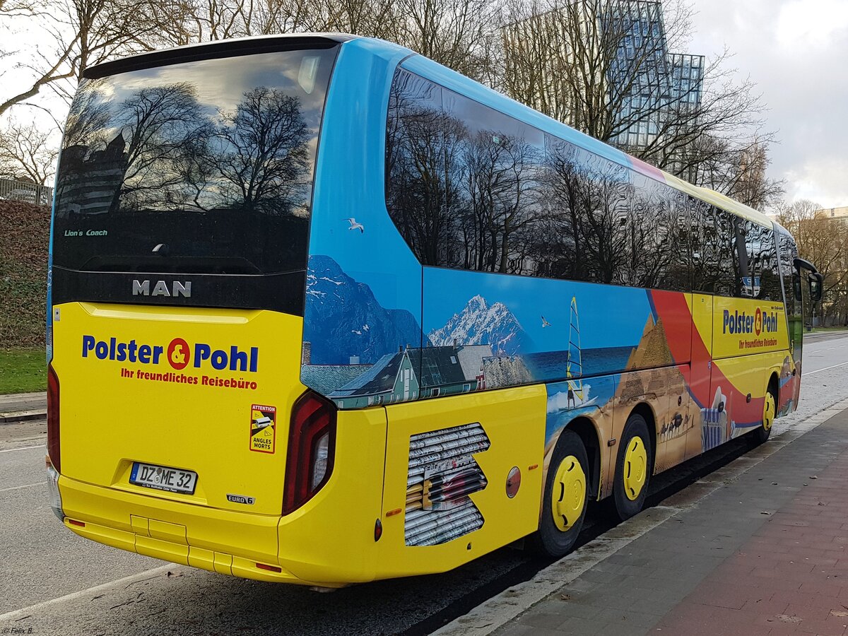 MAN Lion's Coach von Der Krostitzer aus Deutschland in Hamburg.