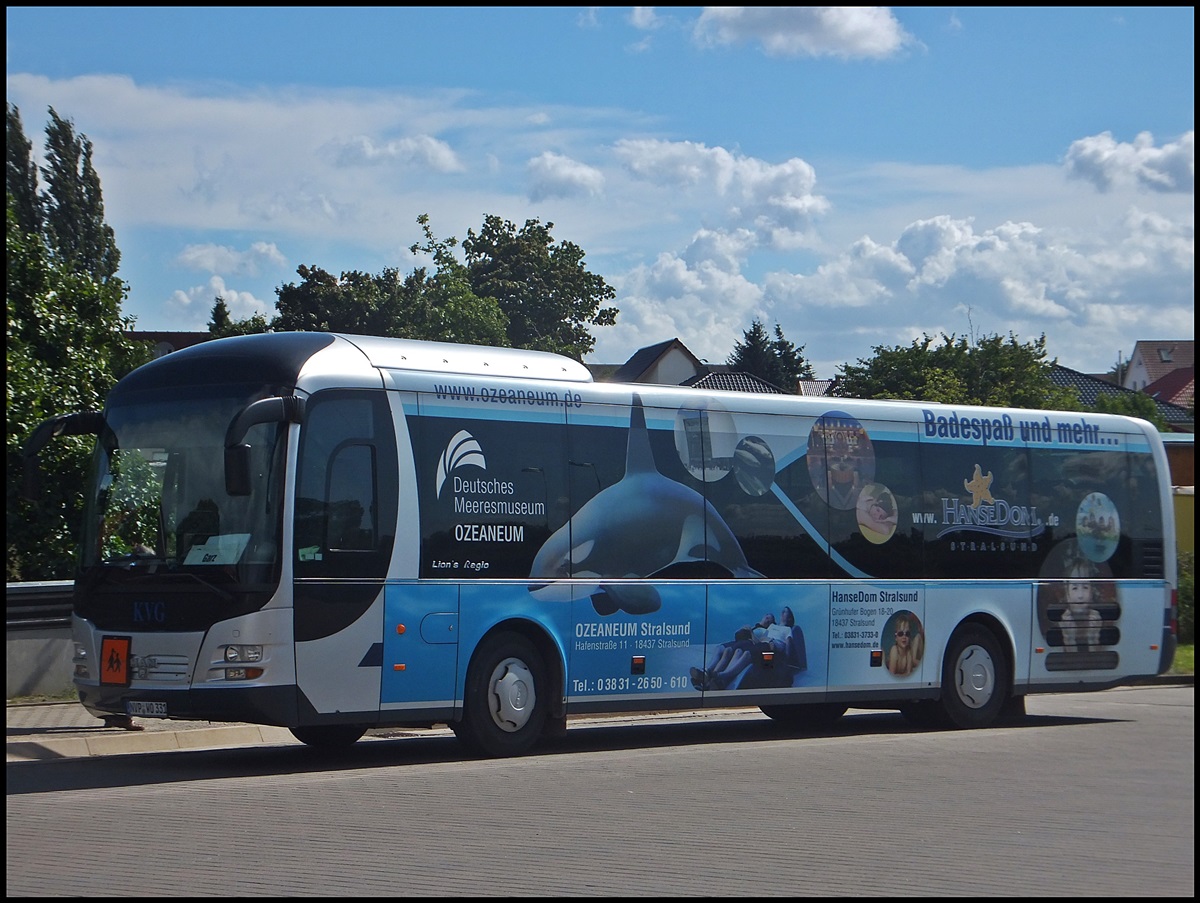 MAN Lion's Regio der Kraftverkehrsgesellschaft mbH Ribnitz-Damgarten (ex. Osteebus) in Bergen.