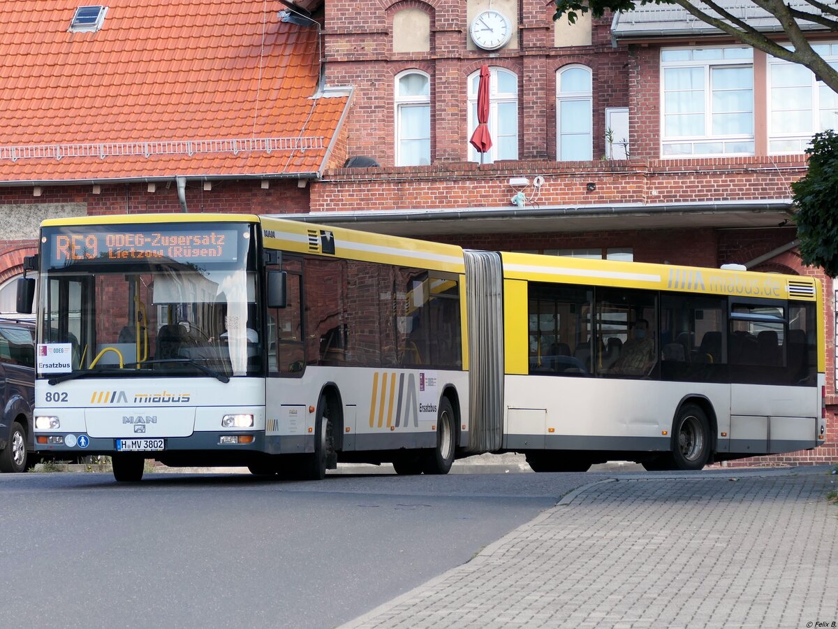 MAN Niederflurbus 2. Generation von Miabus aus Deutschland (ex WestVerkehr HS-KW 185) in Sassnitz.
