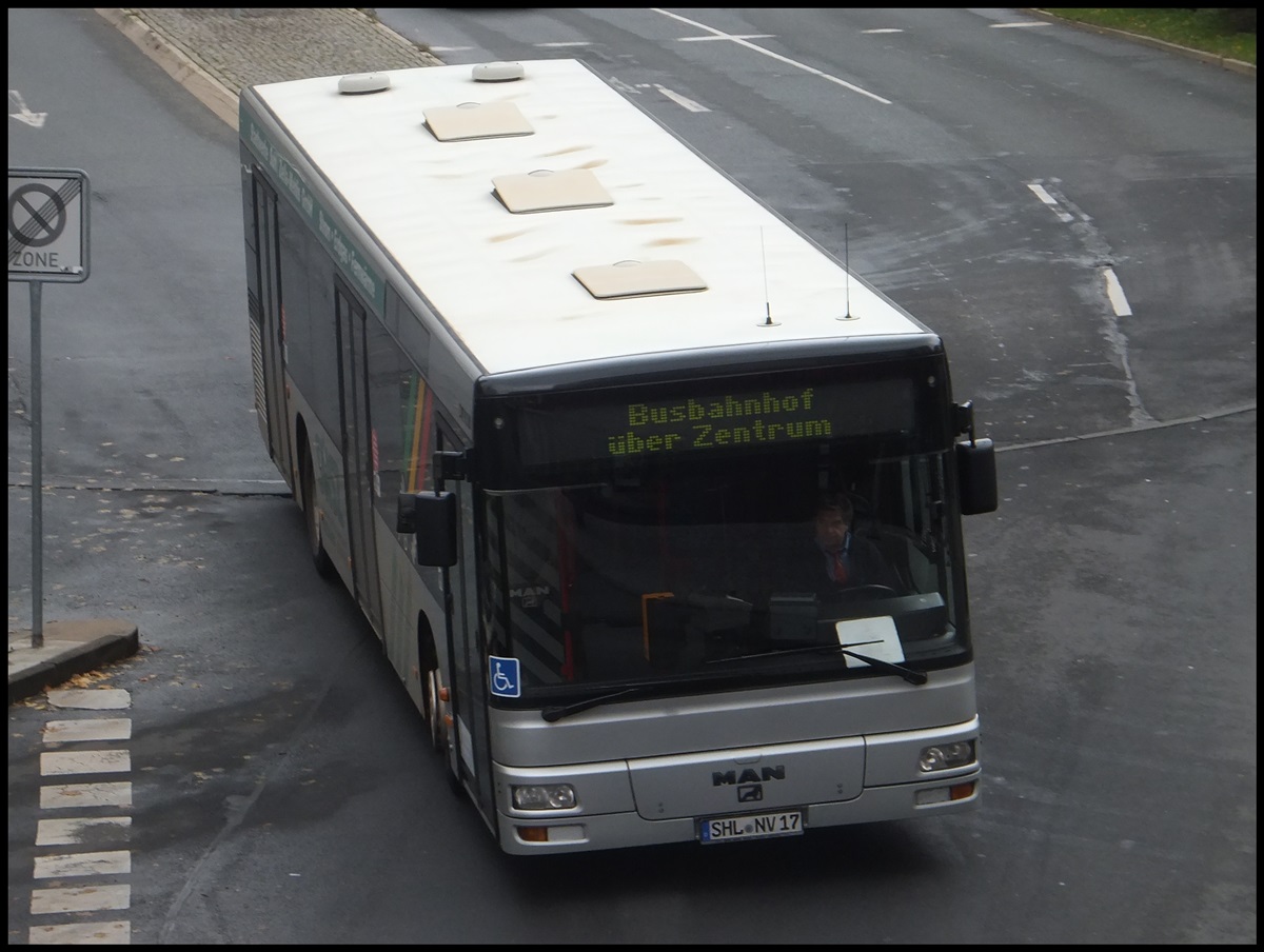 MAN Niederflurbus 2. Generation der St�dtische Nahverkehrs GmbH Suhl-Zella Mehlis in Suhl.