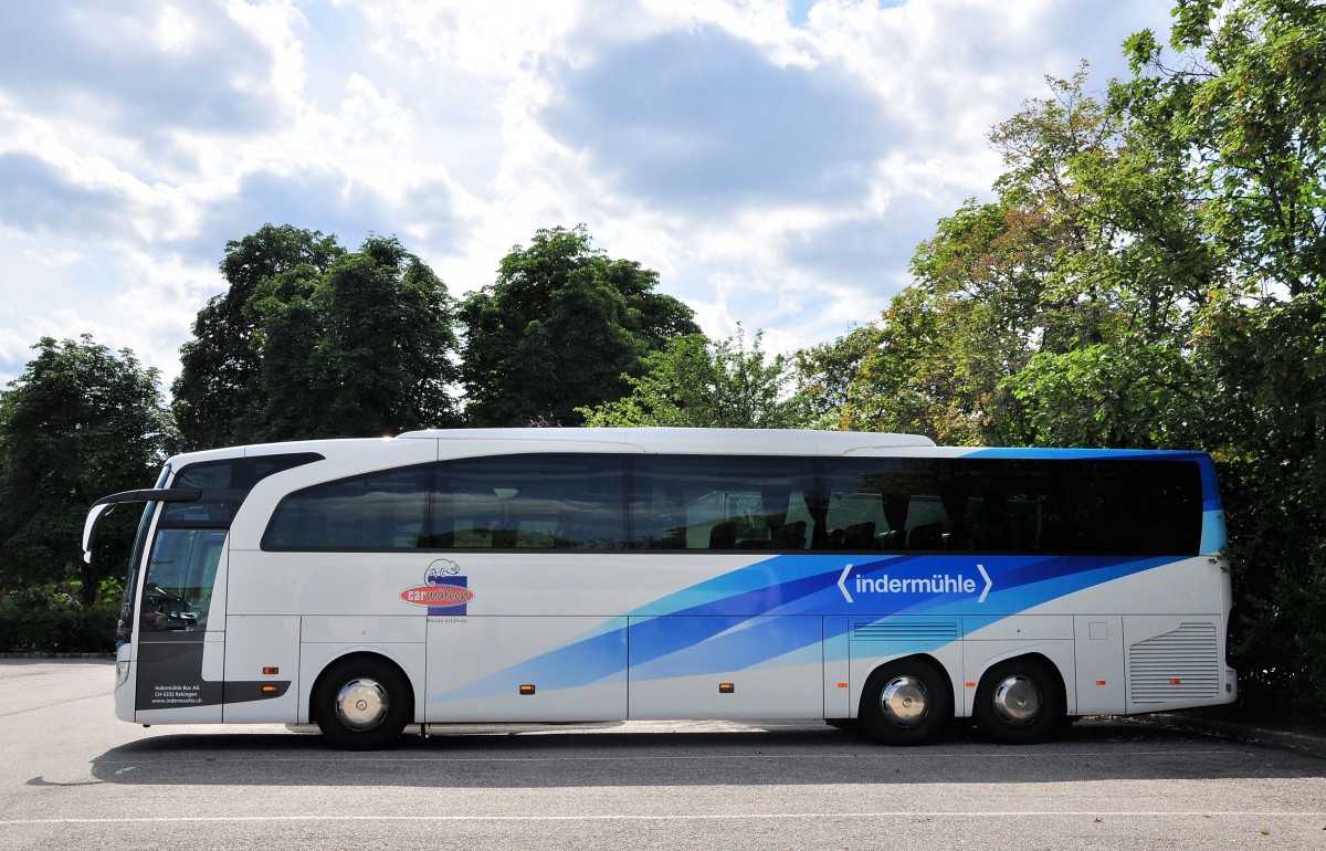 MERCEDES BENZ TRAVEGO von der INDERM�HLE Bus AG / Schweiz am 30.6.2013 in Krems an der Donau.