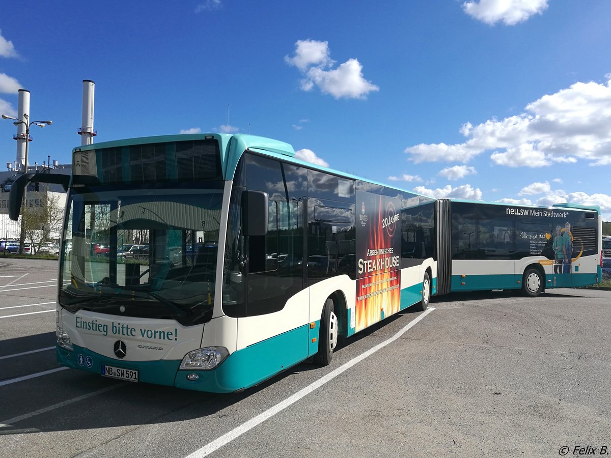 Mercedes Citaro III der Neubrandenburger Verkehrsbetriebe in Neubrandenburg.