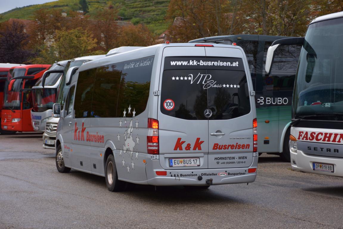 Mercedes Sprinter von K & K Busreisen aus �sterreich 10/2017 in Krems.