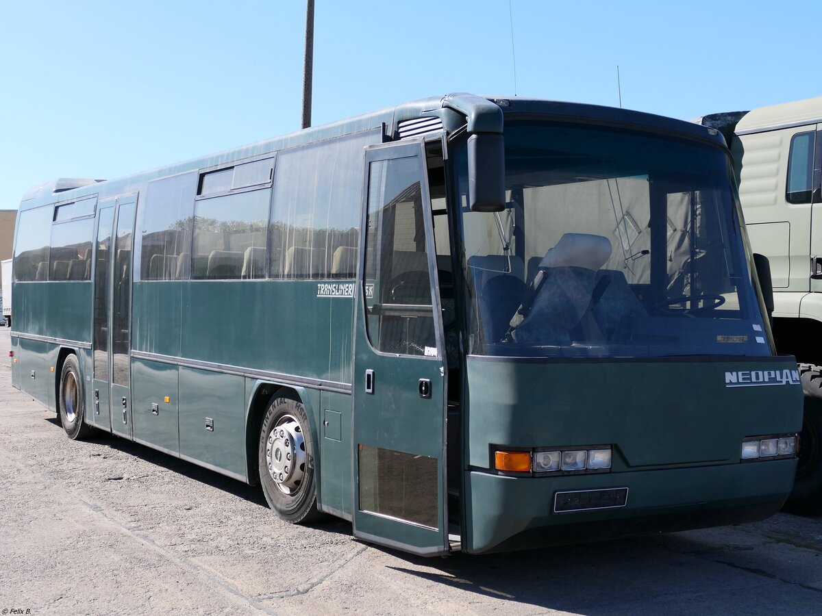 Neoplan Transliner vermutlich ex Bundespolizei in Neubrandenburg.