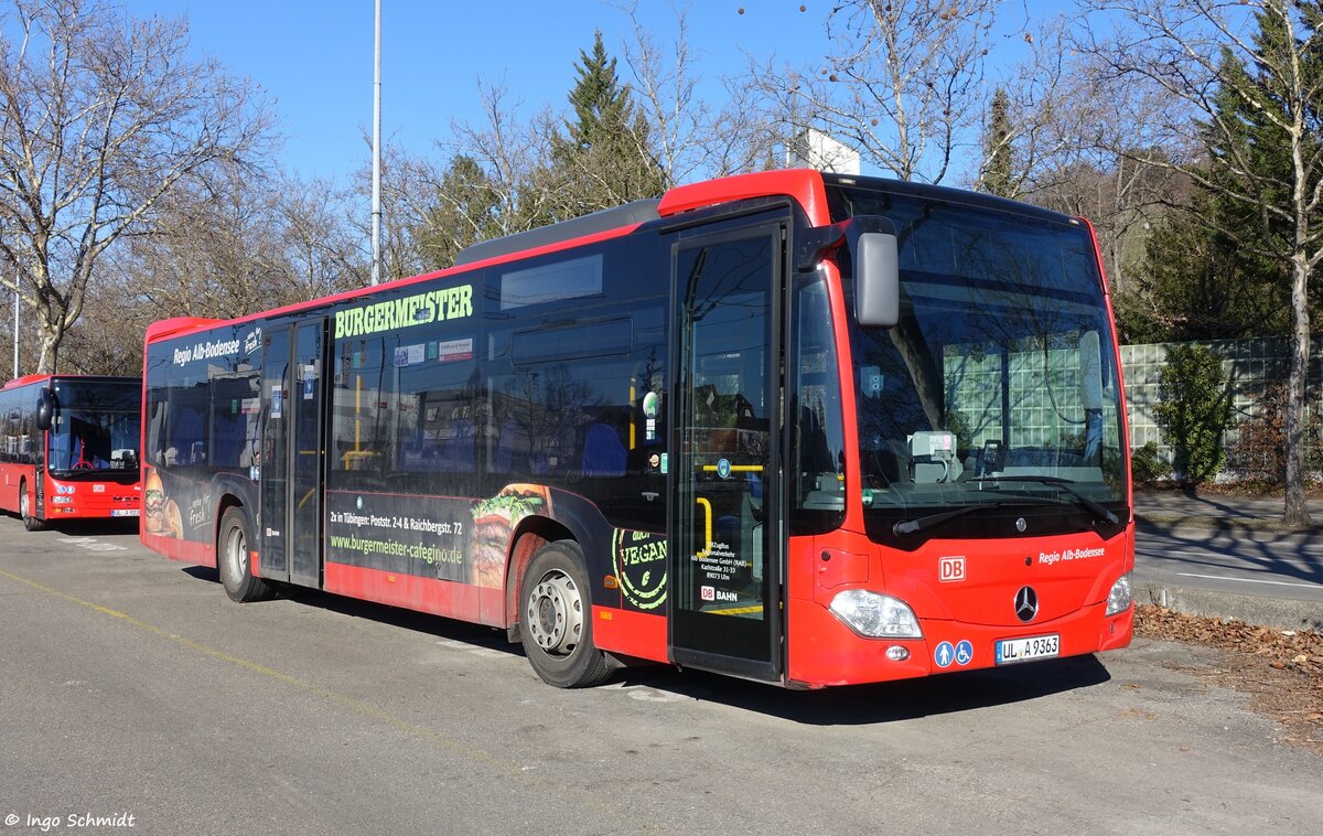 Regionalverkehr Alb-Bodensee (RAB) | Regio Alb-Bodensee | UL-A 9363 | Mercedes-Benz Citaro 2 Ü | 28.02.2021 in Metzingen