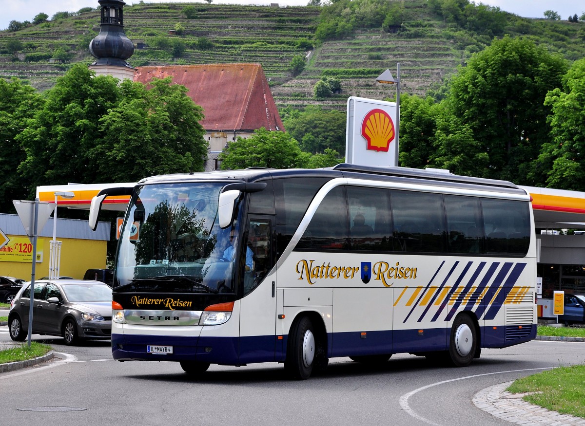 Setra 400er Serie von Natterer Reisen aus �sterreich am 31.Mai 2014 in Krems gesehen.