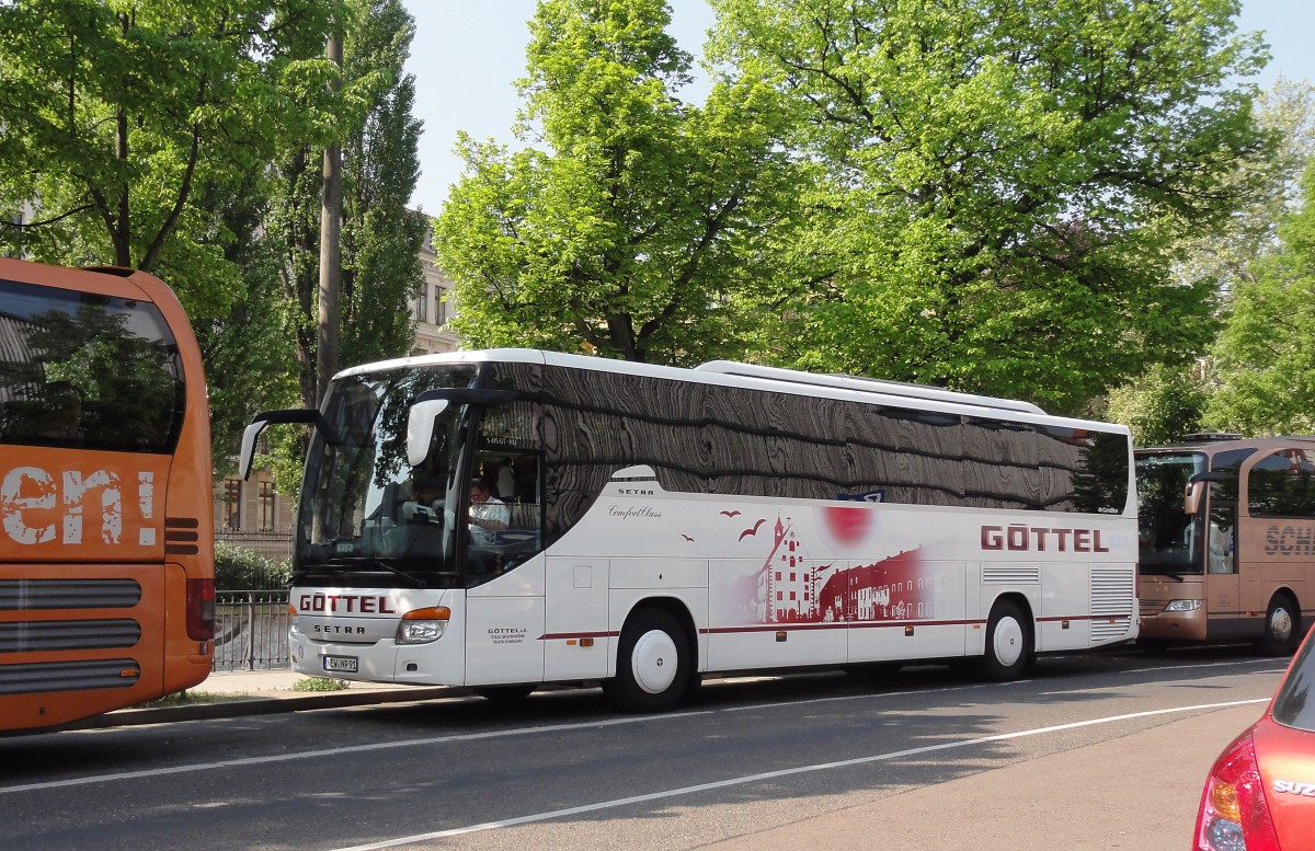 SETRA 415 GT-HD von G�TTEL Reisen Ende April 2014 in Leipzig beim Zoo gesehen.