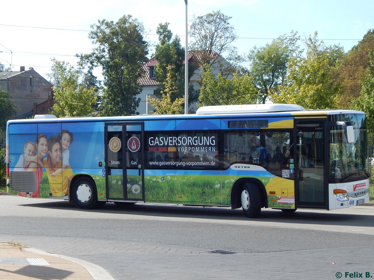 Setra 415 NF der Verkehrsbetrieb Greifswald-Land GmbH in Greifswald.