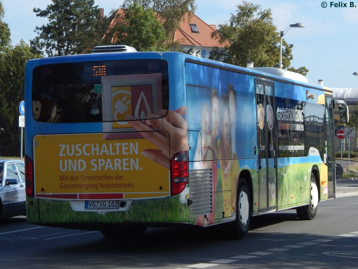 Setra 415 NF der Verkehrsbetrieb Greifswald-Land GmbH in Greifswald.