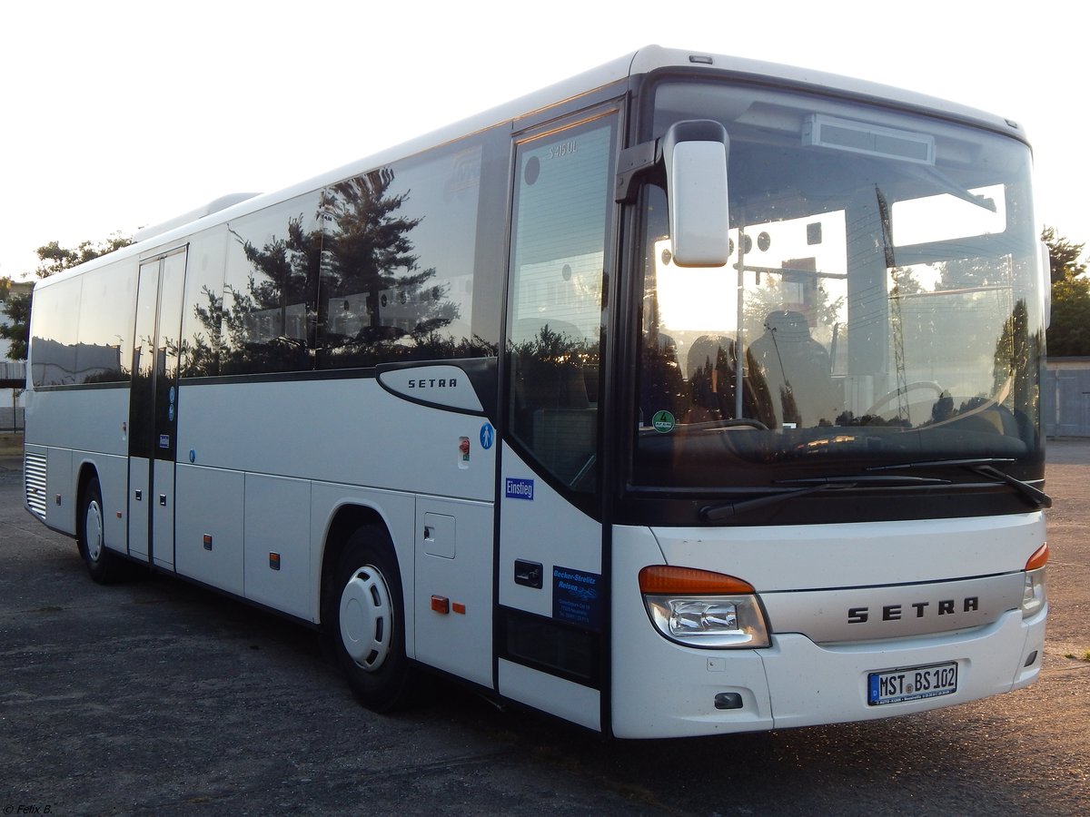 Setra 415 UL von Becker-Strelitz Reisen aus Deutschland in Neubrandenburg.
