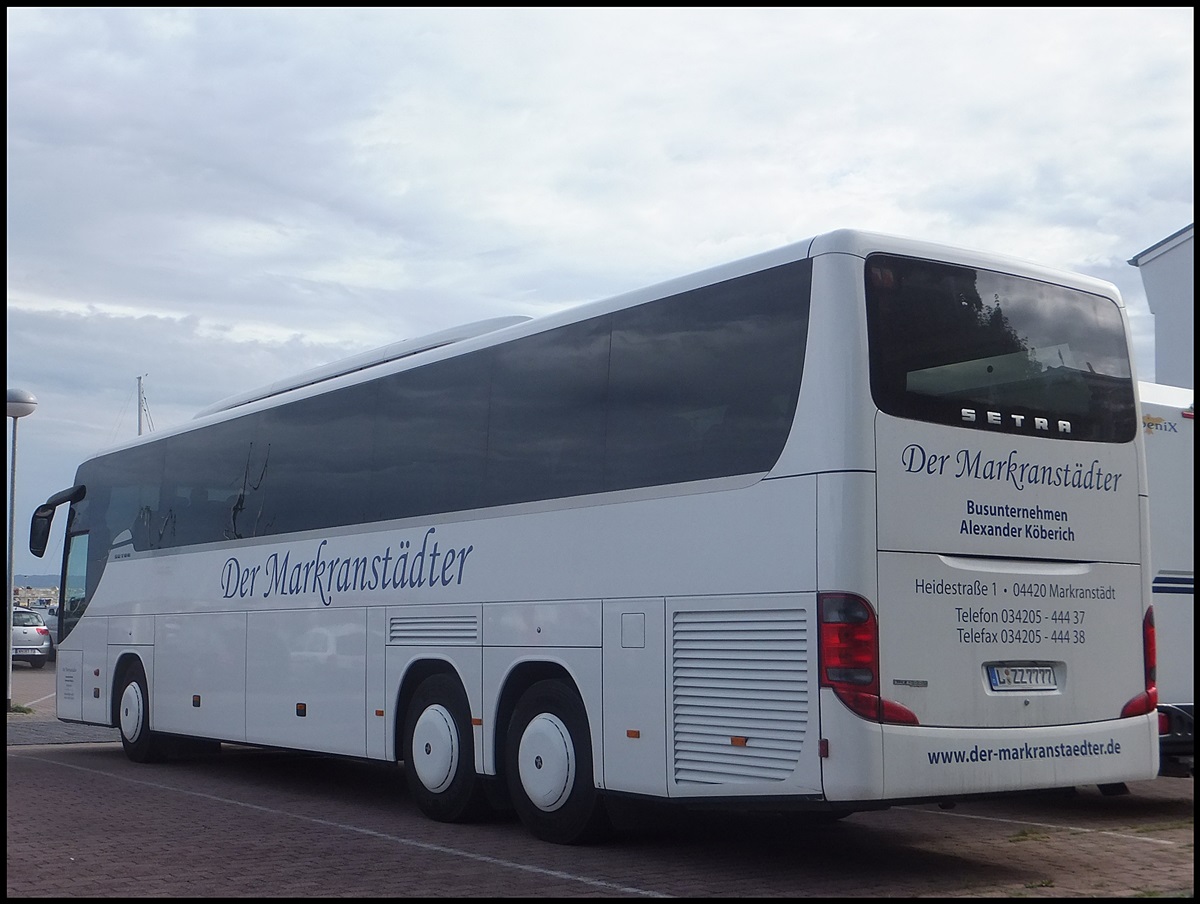 Setra 416 GT-HD von Der Markranst�dter aus Deutschland im Stadthafen Sassnitz.