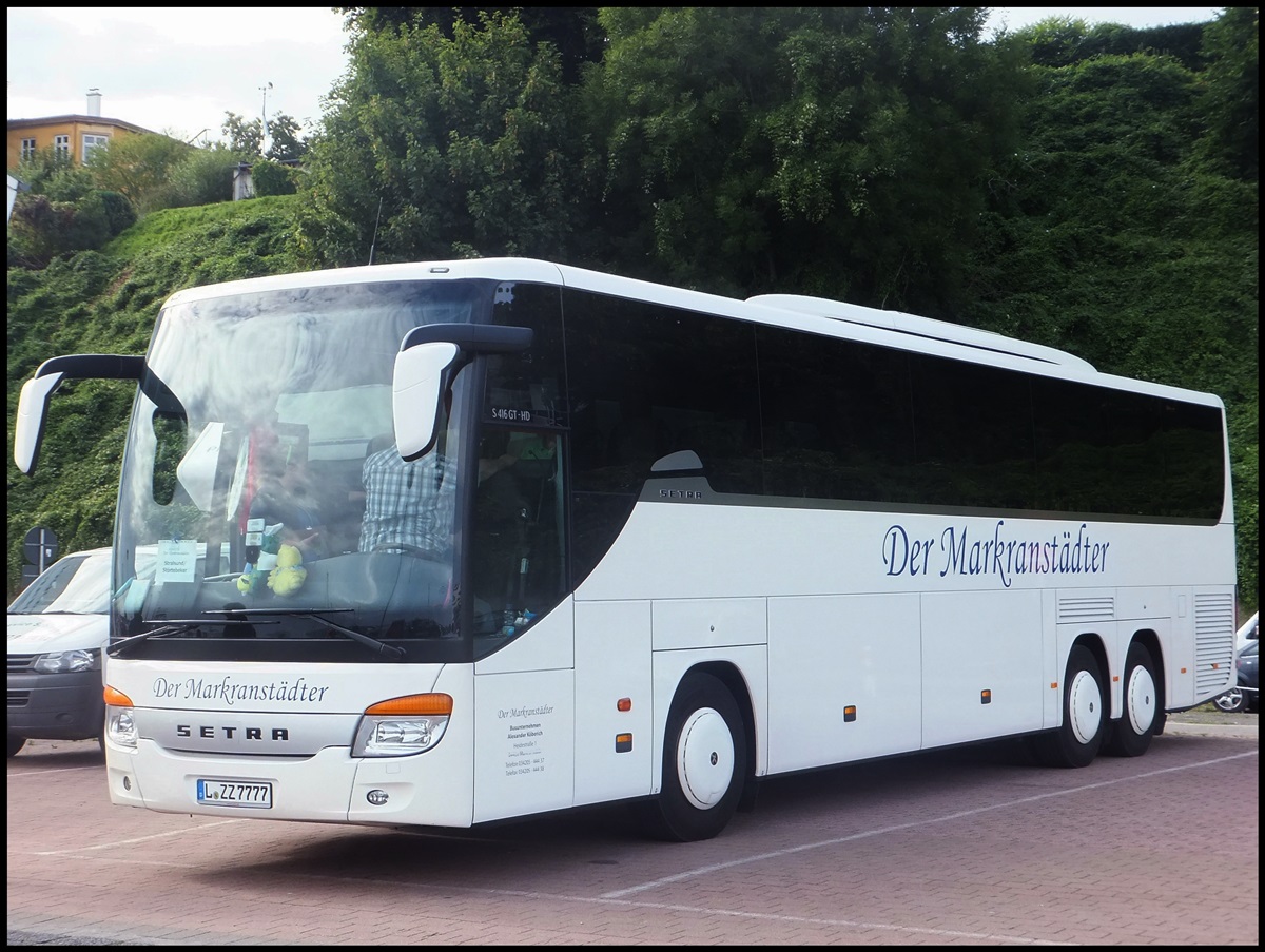 Setra 416 GT-HD von Der Markranst�dter aus Deutschland im Stadthafen Sassnitz.
