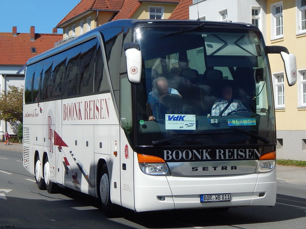 Setra 416 HDH von Boonk Reisen aus Deutschland in Sassnitz.