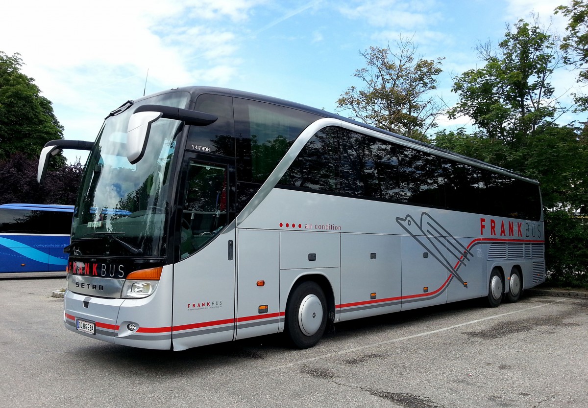 Setra 417 HDH von Frank Bus aus �sterreich im Juni 2015 in Krems.