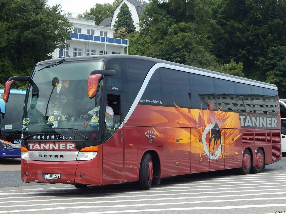 Setra 417 HDH von Tanner aus Deutschland im Stadthafen Sassnitz.