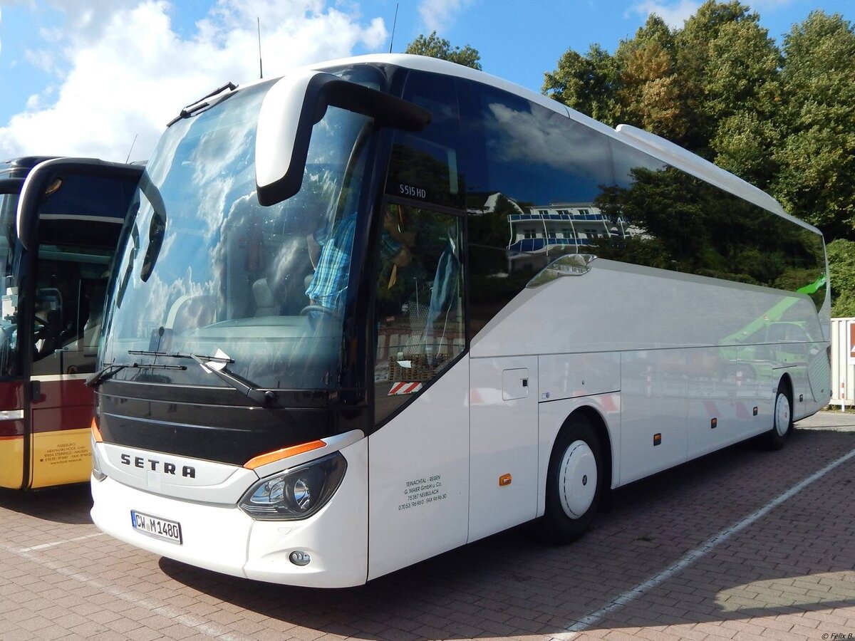 Setra 515 HD von Teinachtal-Reisen aus Deutschland im Stadthafen Sassnitz.