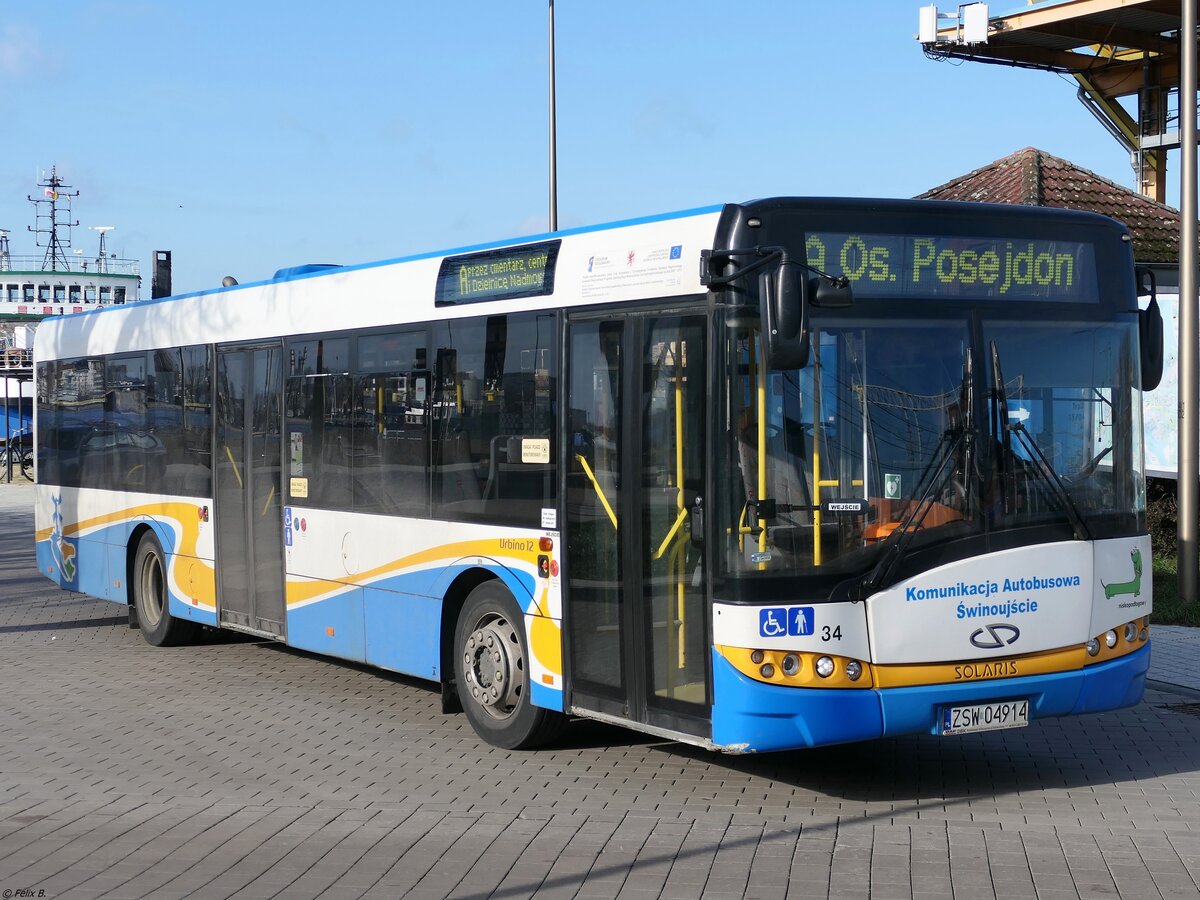Solaris Urbino 12 von Komunikacja Autobusowa Świnoujście in Świnoujście/Swindemünde.