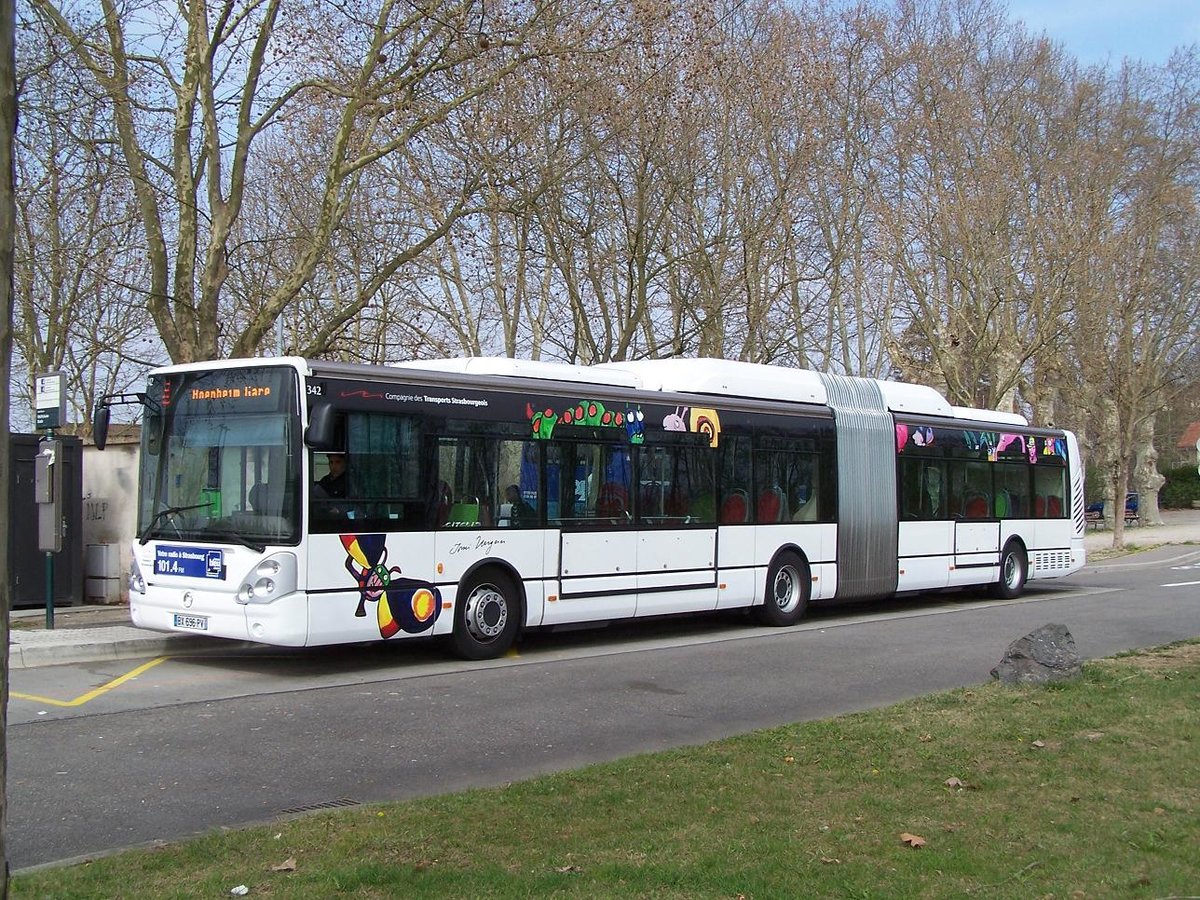 Strassburg - 31. M�rz 2012 : Irisbus Citelis 18 Nr 342 in Wolfisheim.