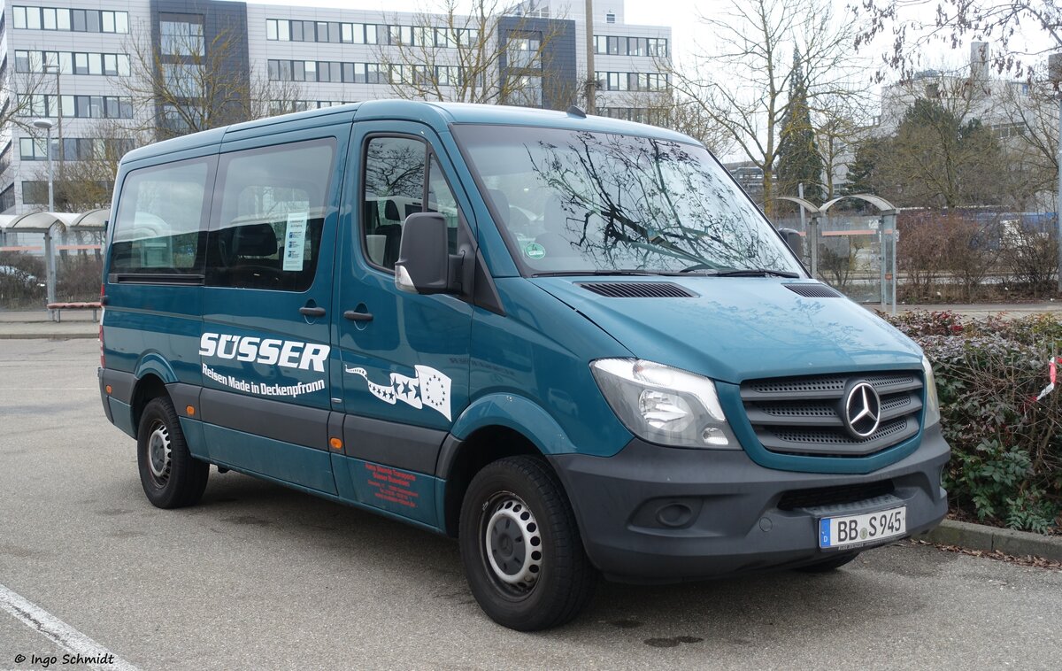 Süsser Reisen & Transport aus Deckenpfronn | BB-S 945 | Mercedes-Benz Sprinter | 16.01.2022 in Sindelfingen
