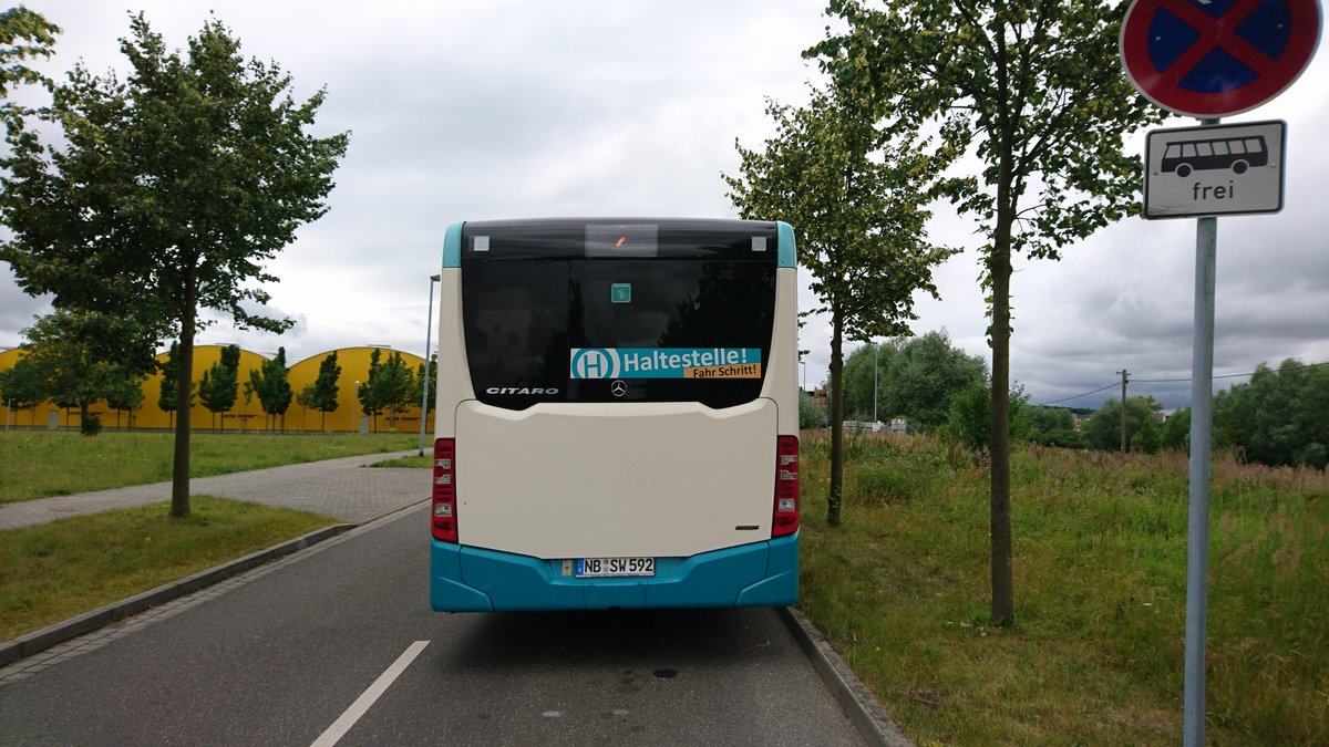 ....und auch NB SW 592 hat seine Werbung vom G�terbahnhof nicht mehr seit paar tagen 