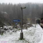 2011-11-20 101a Korenov-zastavka CD-843_010+80_29_009+810_311 Haltepunkt Zahnradstrecke mit Schnee