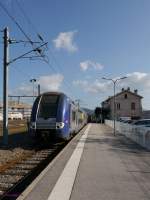 SNCF-Z24559 TER=35230=Remiremont1536-Nancy1654(an+30 BÜ-Stromstörung).    
2014-10-03 Remiremont 