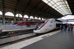 2020-02-22 091 Paris-Nord SNCF-TGV4409 +Thalys4346 +Eurostar3205 +Eurostar4016
