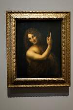 2020-02-23 741 Paris-Louvre Leonardo-da-Vinci-Ausstellung Bild=Johannes der Täufer=San Giovanni Battista=Saint Jean Baptiste (Da-Vinci um 1513)