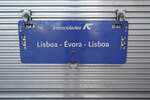 Évora Estação
CP Intercidades=IC Zuglaufschild Lisboa-Évora-Lisboa

2022-09-15