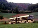 Luxemburg, Lamadelaine, Henschel HS 160 USL-G Gelenkbus.