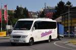 Mercedes Sprinter von Hofmeier Reisen aus der BRD in Krems gesehen.