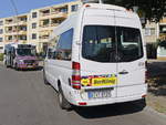 Wei�e Heckpartie eines Mercedes Sprinter City am 23.