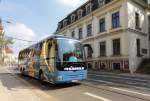 MAN Reisebus von H�MMER Reisen Ende April 2014 in Leipzig gesehen.