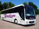 MAN Lion's Coach von Wunder aus Deutschland im Stadthafen Sassnitz.
