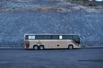 Marcopolo Mercedes Linienbus auf der Route Nr.1 in der Baja California Sur in Mexico gesehen,März 2016