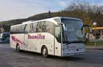 Mercedes Tourismo von Braum�ller Reisen aus der BRD im Okt 2017 in Krems.