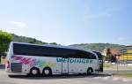 Mercedes Travego von Weidinger Reisen aus �sterreich im Juni 2015 in Krems unterwegs.