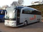 Mercedes Travego von Neubauer/Vagabund-Reisen aus Deutschland im Stadthafen Sassnitz.