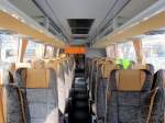 Sitzreihen im nagelneuen OTOKAR/MAN Reisebus vom Reiseb�ro MAREK aus Nieder�sterreich,Krems,28.3.2013.